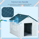 Cuccia per Cani Taglia Media e Grande max 30 kg 84,2x98,2x82 cm in Polipropilene Blu