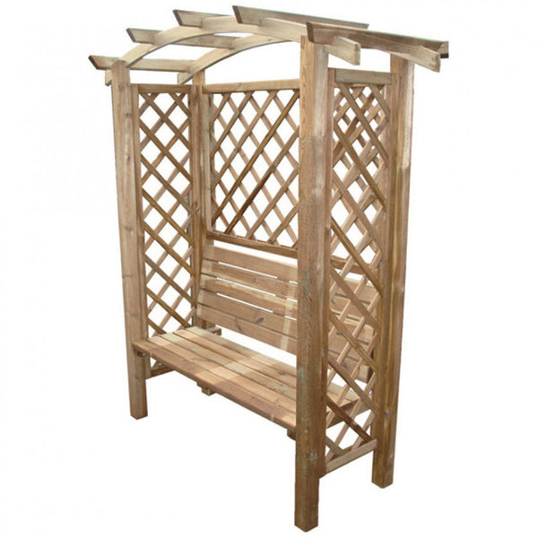 Pergola de jardin arquée 160x70x190 h cm en bois brun prezzo