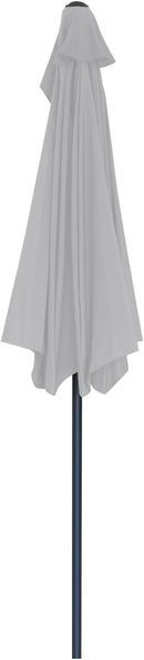 Ombrellone da Giardino Ø270x230A cm Half in Metallo e Poliestere Grigio  