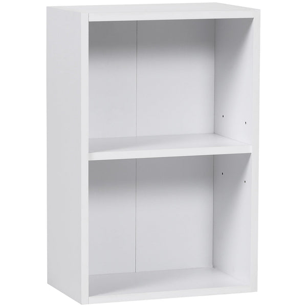 Meuble bibliothèque avec étagère en bois blanc 40x24x61 cm prezzo