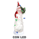 Pupazzo Babbo Natale a Forma di albero con luci cm Ø9,5xh29