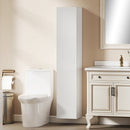 Mobile Bagno Sospeso a Colonna 30x31.5x160 cm con Ripiani Regolabili e Chiusura Soft Close in MDF Bianco      