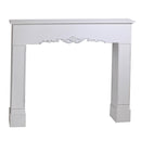 Cornice Camino in Legno 114x20x102cm Frame Bianca