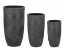 Set 3 Vasi Rigo Antracite Alto