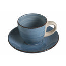 Set 6 Tazzine da Caffè con Piattino Ø6,8x5,6 cm in Gres VdE Tivoli 1996 Baita Acqua