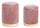 Set 2 Pouf Container Polina Rose Antique en Tissu Effet Velours
