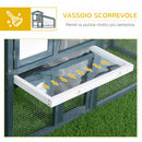 Gabbia per Conigli in Legno di Abete 140x65x100 cm 