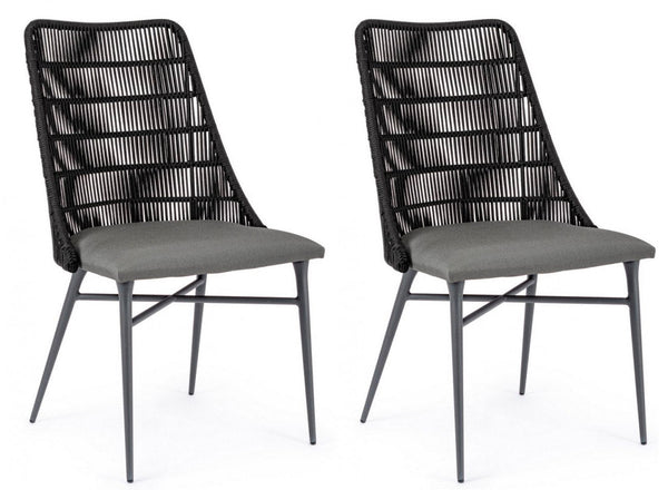 sconto Set 2 Sedie 54x57x90h cm Tablita Antracite