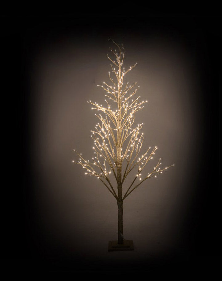 Albero di Natale Luminoso 306 LED in Carta H210cm Oro