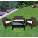 Salotto Completo Alaska in Polirattan per Arredo Esterno Casa Giardino