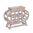 Portabottiglie 10 Posti 59x19xh48 cm in Legno Naturale
