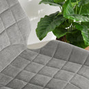 Set 2 Sedie per Sala da Pranzo Tessuto Seduta Ergonomica Colore Grigio