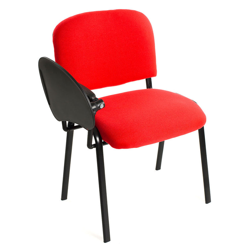 Sedia Poltrona Attesa da Ufficio in Tessuto con Ribaltina Bozzini Rosso