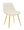 Lot de 2 Chaises Rembourrées 51x59x79 cm en Polyester Paris Crème et Or