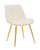 Lot de 2 Chaises Rembourrées 51x59x79 cm en Polyester Paris Crème et Or