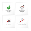 Camino a Bioetanolo da Tavolo 40x40 cm Karlsen Asti Bianco