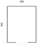 Casette Box da Giardino in Legno Porta Utensili 200x245x214 cm con Porta e Finestra Ecla Salmone