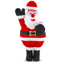 Pupazzo Babbo Natale H77 cm con Luci Led e Movimento Rosso