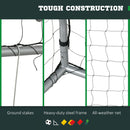 Porta da Calcio con Viti e Picchetti inclusi 300x120x200 cm in PE e Metallo Grigio