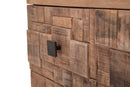 Comò Mumbai 85x40x77 cm in Legno di Acacia e in Ferro Marrone e Nero