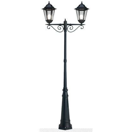 prezzo Lampe à Deux Lumières Palo Alto pour Jardin Couleur Noire pour Extérieur Ligne Maxi Hexagonale Livos