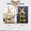Fioriera da Giardino con Mulino 80x44x154 cm in Legno Naturale