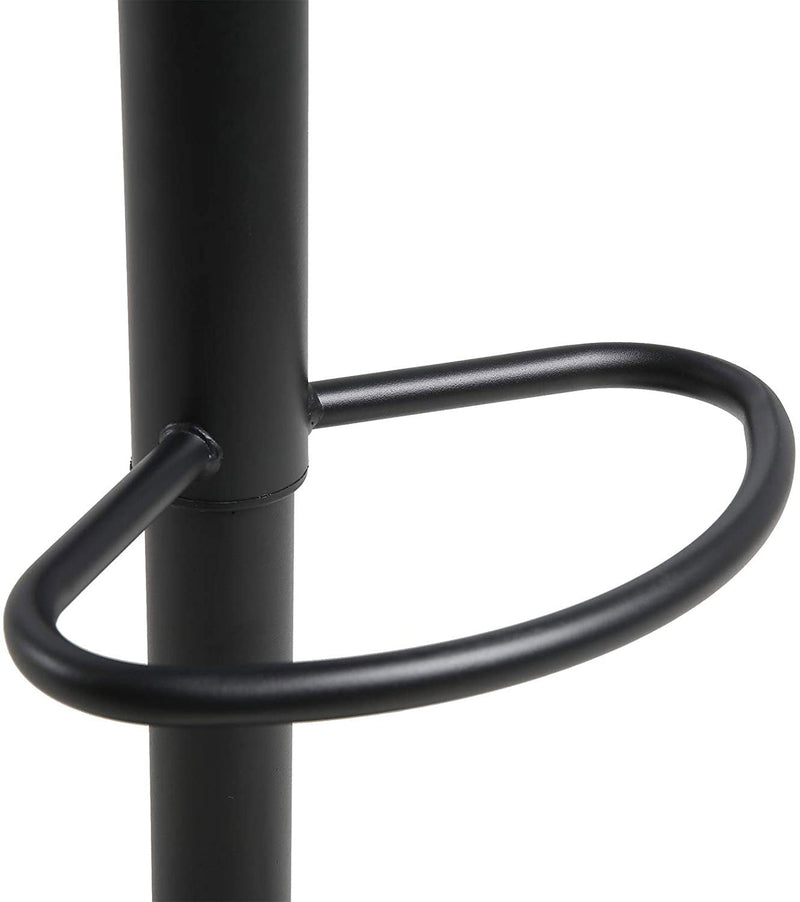 Set 2 Sgabelli 38x40x54/74 cm in Ecopelle con Base Nera Nero