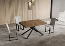 Tavolo Allungabile 140-224x80x74 cm Niket Noce Gambe Antracite