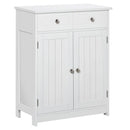 Mobile da Bagno 2 Ante con Cassetti 60x30x75 cm in Legno Bianco  