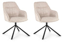 Set 2 Poltrone 56x65x86h cm Grant Avorio 