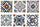 Ensemble de 6 assiettes plates carrées en porcelaine 30 cm VdE Tivoli 1996 Barrio