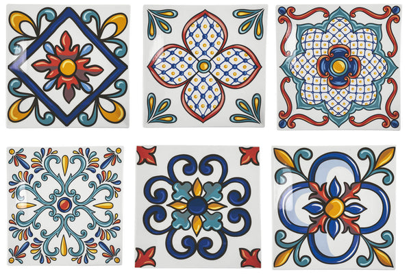 prezzo Ensemble de 6 assiettes plates carrées en porcelaine 30 cm VdE Tivoli 1996 Barrio