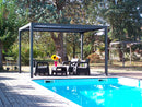 Pergola da Giardino 3,6x3 m in Alluminio Copertura a Pannelli Girevoli Grigio Antracite