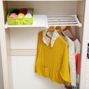 Mensola Estensibile per Armadi 35 x 72,5-125 cm Scaffale Salvaspazio in ABS Bianco