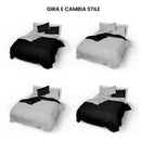 Copripiumino con Sacco e Federe Doubleface Nero\/Grigio Chiaro