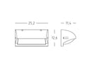 Lampada Applique con Visiera Colore Grigio per Esterno Linea Umbe Sovil