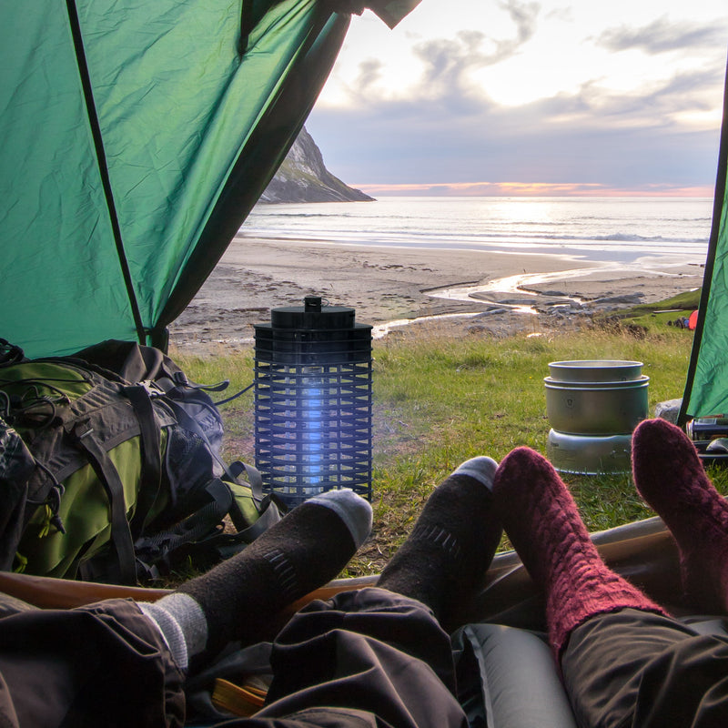 Zanzariera Elettrica 3W con Luce UV per Interno ed Esterno Nero  