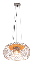 Lampada a Sospensione da Interno Attacco E27 in Metallo Nichel Satinato 