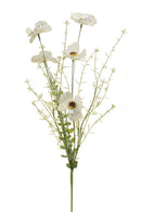 Set 4 Fiori Artificiali di Campo con Papaveri H 60 cm