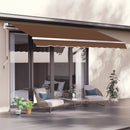 Tenda da Sole Avvolgibile a Parete 395x245 cm in Metallo e Poliestere Rosso ruggine
