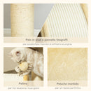 Albero Tiragraffi per Gatti per Gioco e Relax 36x36x44 cm Beige 