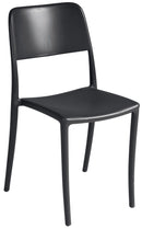 Sedia Impilabile da Giardino 44x53x83 cm in Polipropilene Antracite