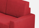 Divano Angolare 6 Posti 286x246x85 cm Sakar in Tessuto Rosso