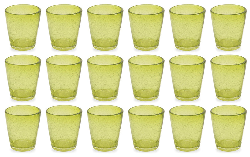 Set 18 Bicchieri Ø9x10 cm in Vetro Villa d'Este Home Tivoli Cancun Lime