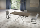 Tavolo Allungabile 180/440x90 cm Niket Tortora Gambe Bianche      