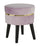 Tabouret Paris Rose Ø35x40,5 cm Bois Éponge et Velours Synthétique Rose et Doré et Noir