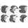 Lot de 6 sets de table double face 47x37x0,1 cm en plastique VdE Tivoli 1996 New Jungle Blanc/Gris
