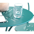 Set Tavolino e 2 Sedie Pieghevoli da Giardino Deco Turchese