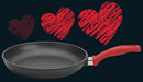 Set 3 Padelle Ø20-24-28 cm in Alluminio Pressofuso Antiaderente Olympia Love
