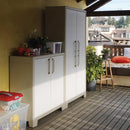 Armadio 2 Ripiani 80x44x100 cm Keter Gulliver Basso XL Sabbia e Beige